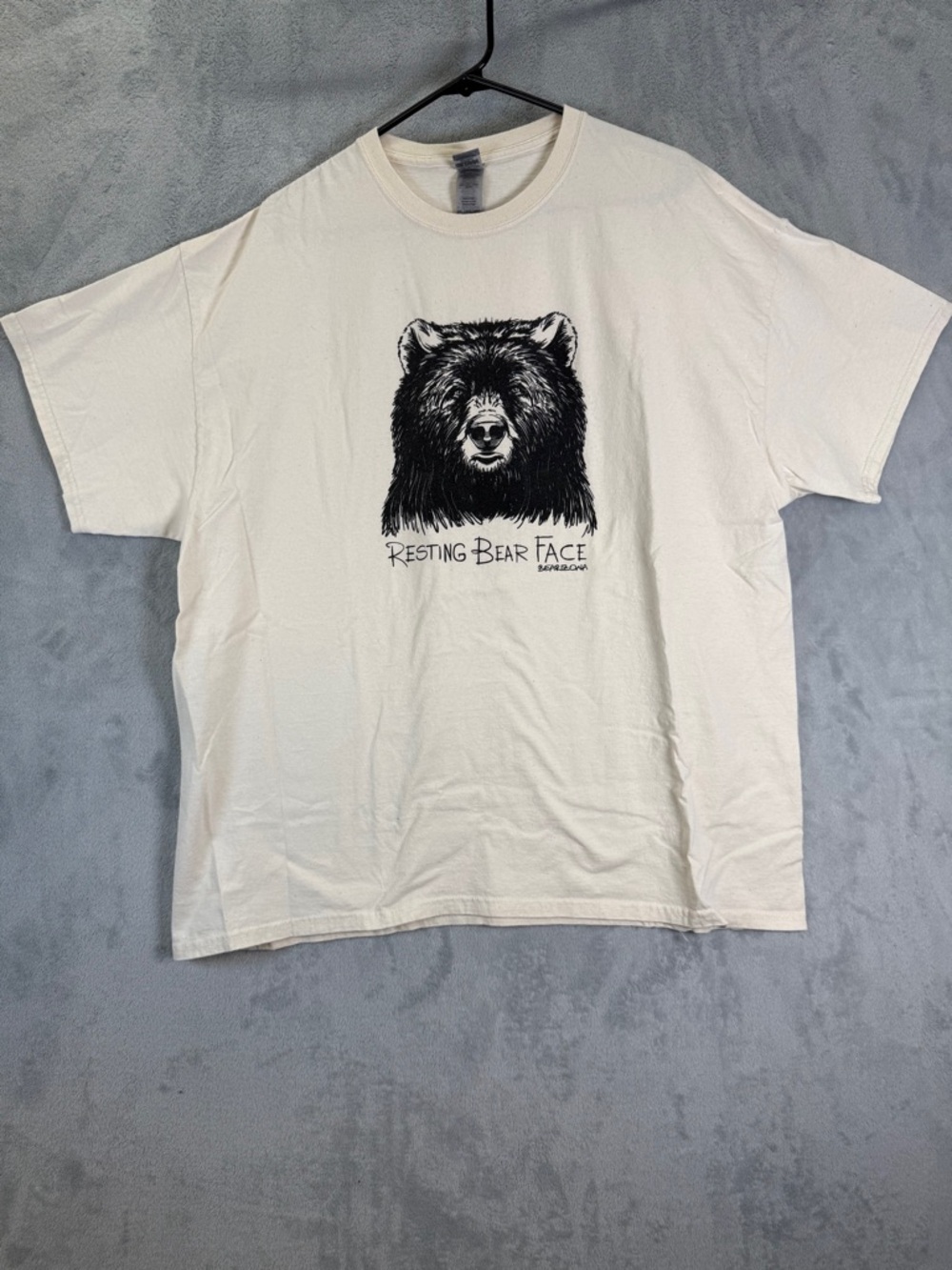Resting Bear Face Graphic Tee - Cream Size 2XL Bearizona Bear Collector Cotton